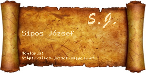 Sipos József névjegykártya